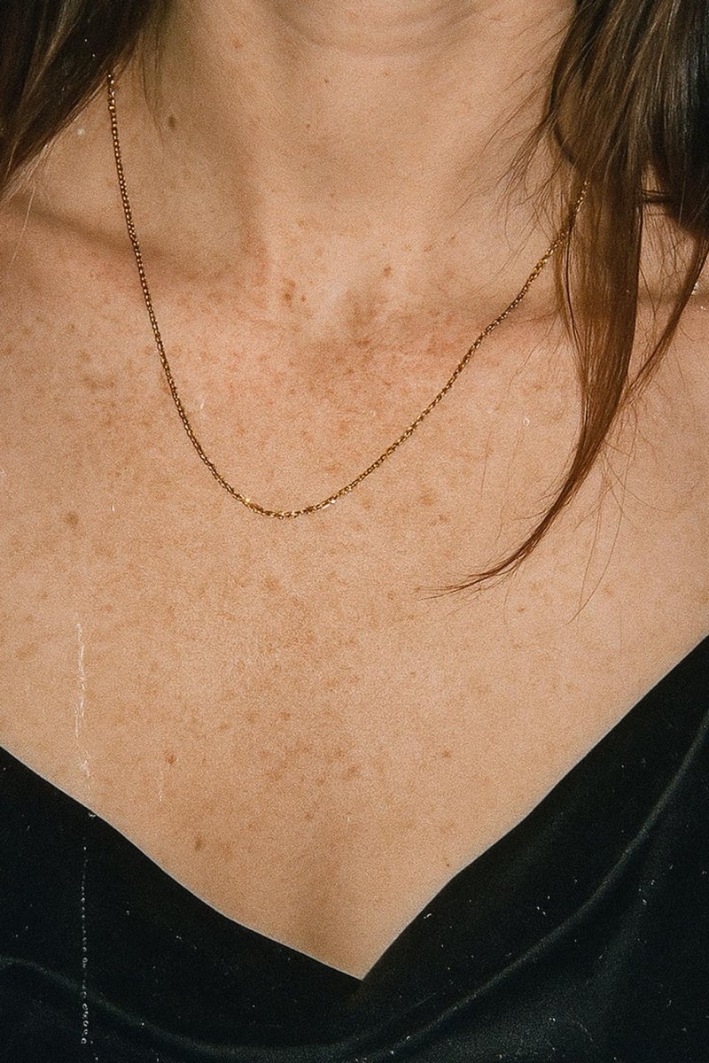 18k Gold Cable Chain Necklace with extender - St geran