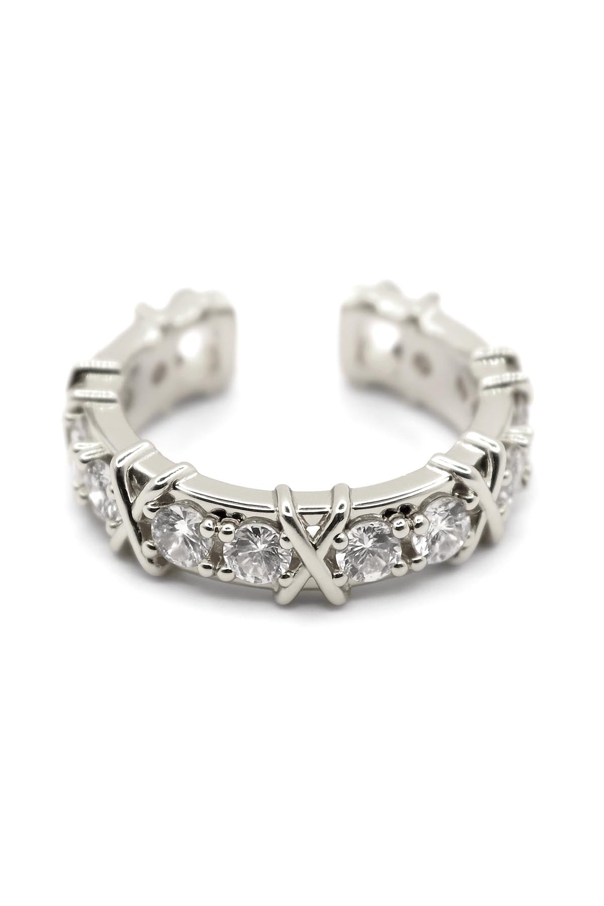 Genève Élégance 4-Piece Silver Set - Ring - Bracelet - Earrings - Necklace