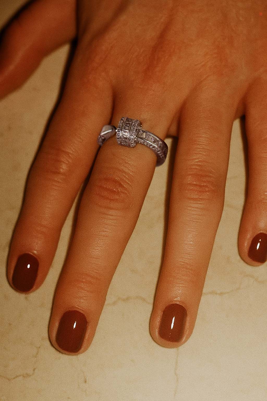 Lueur Parisienne Deco Nail Silver Ring