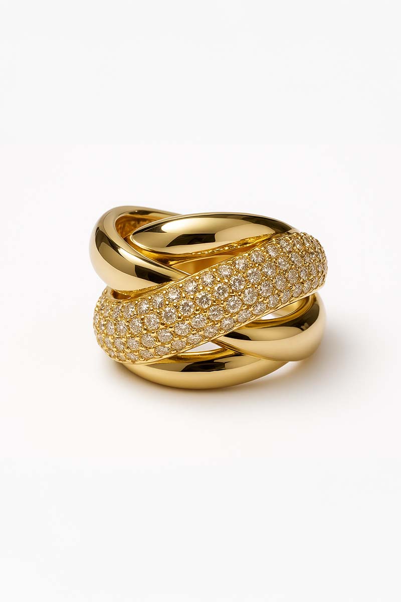 Lune d’Or Twist Ring - Gold Band