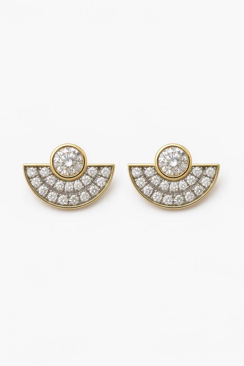 Art Deco Fan Studs - St geran