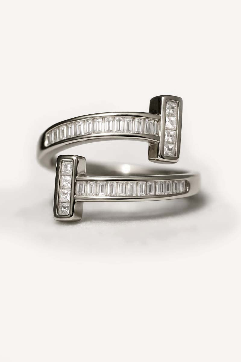 Axis Baguette Silver Ring - St geran