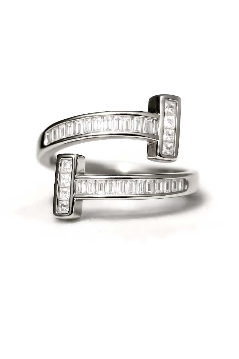 Axis Baguette Silver Ring - St geran