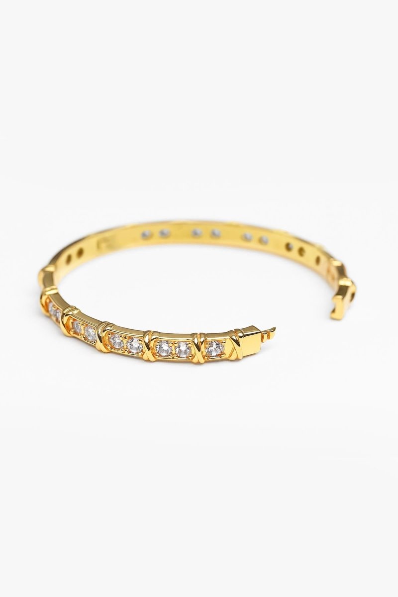 Celestia Gold Eternity Bracelet Band | 18k Gold Plated - St geran