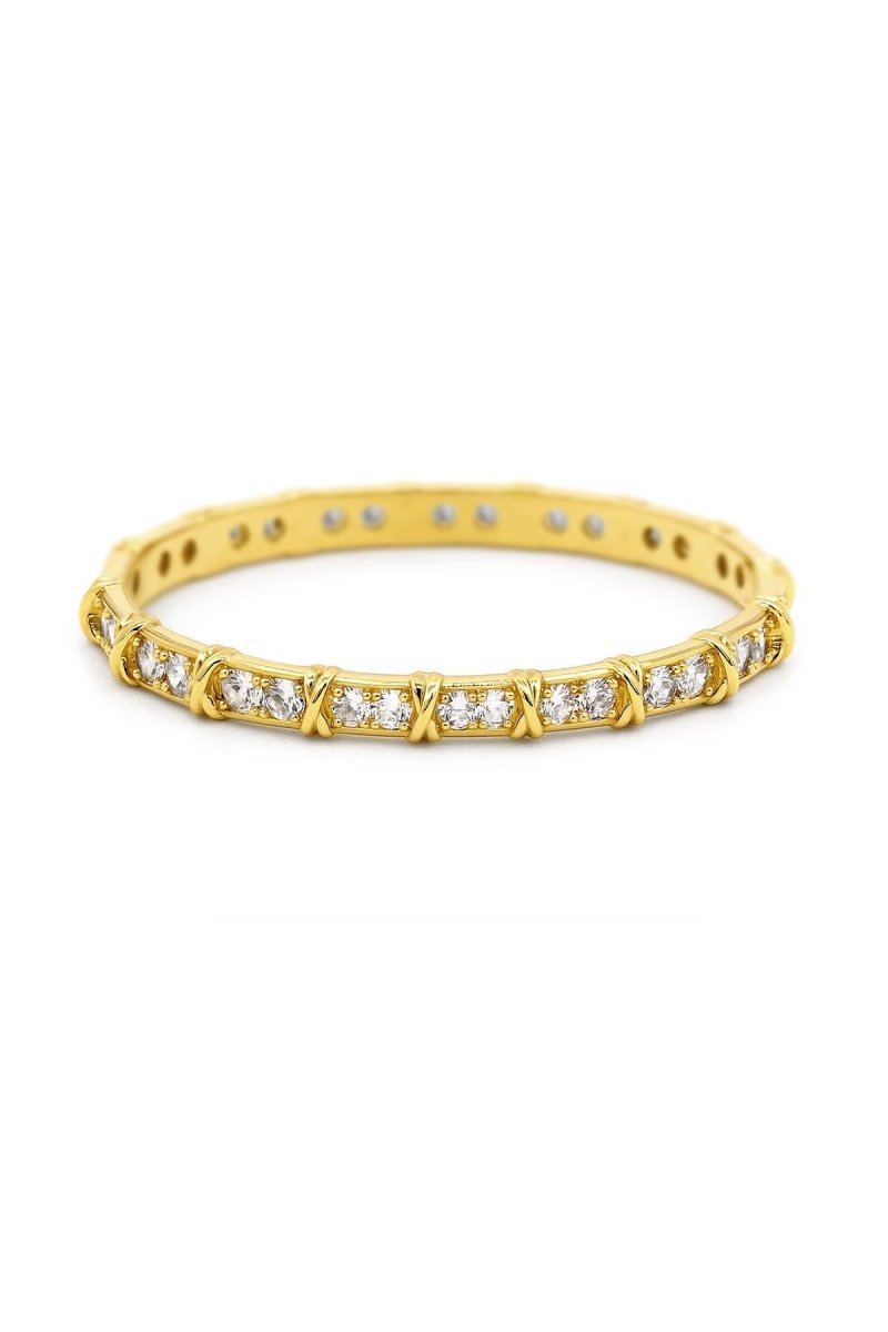 Celestia Gold Eternity Bracelet Band | 18k Gold Plated - St geran