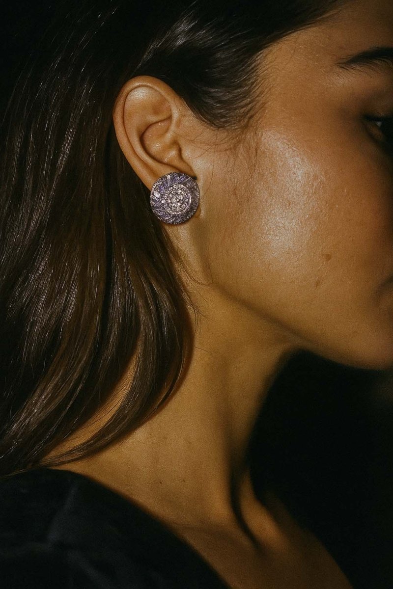 Celestial Swirl Studs – Silver - St geran