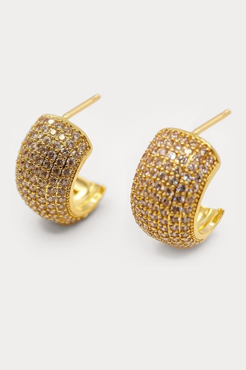 Champagne Cosma Pavé Gold Ear Cuffs - St geran