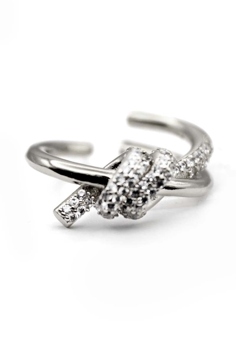 Entwined Knot Ring - Silver Plated - St geran