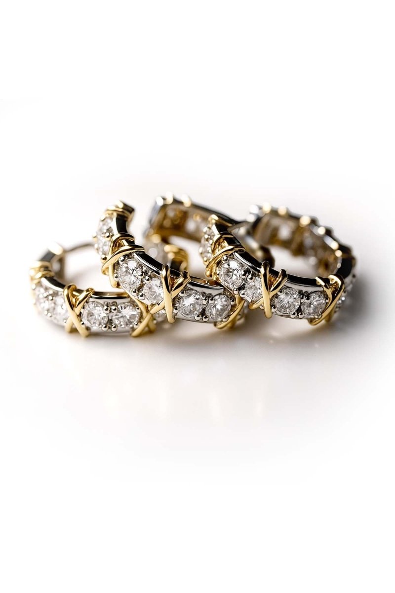Genève Élégance 4 - Piece Luxe Gold an Silver Set - Ring - Bracelet - Earrings - Necklace - St geran
