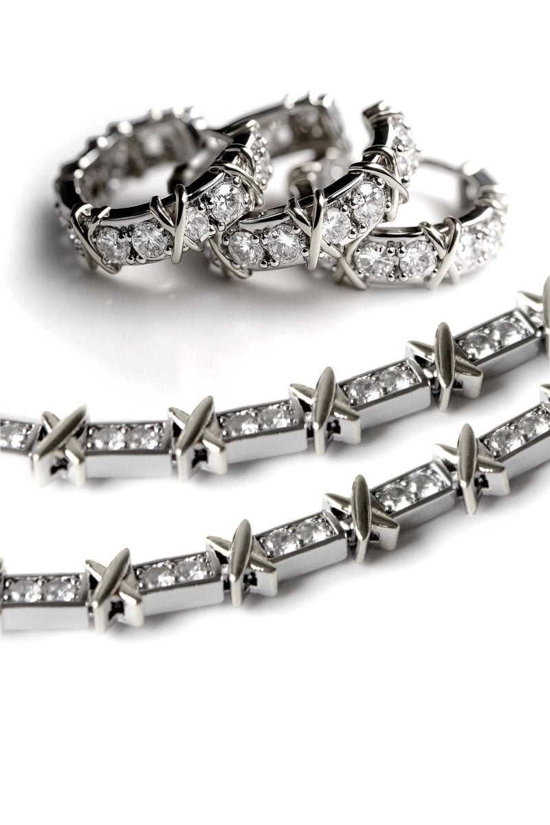 Genève Élégance 4 - Piece Silver Set - Ring - Bracelet - Earrings - Necklace - St geran