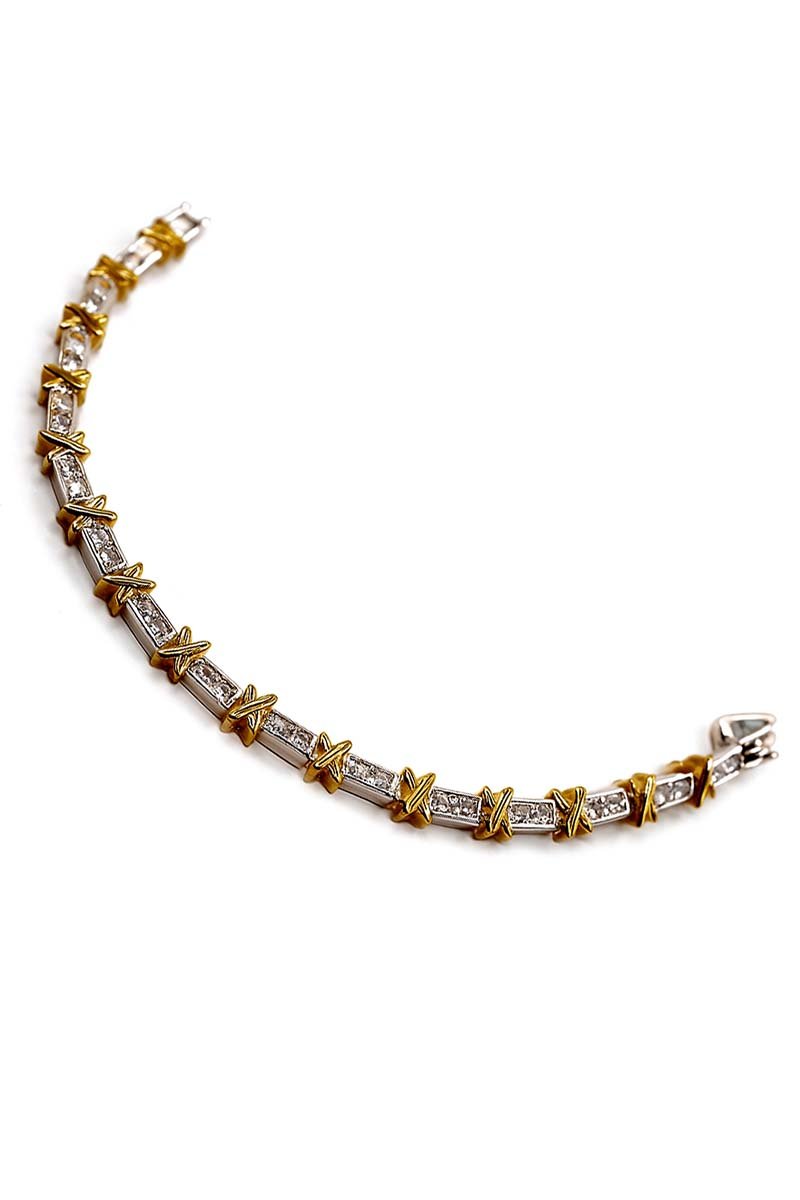 Genève Élégance Luxe - 18k Gold and Silver Plated Bracelet - St geran