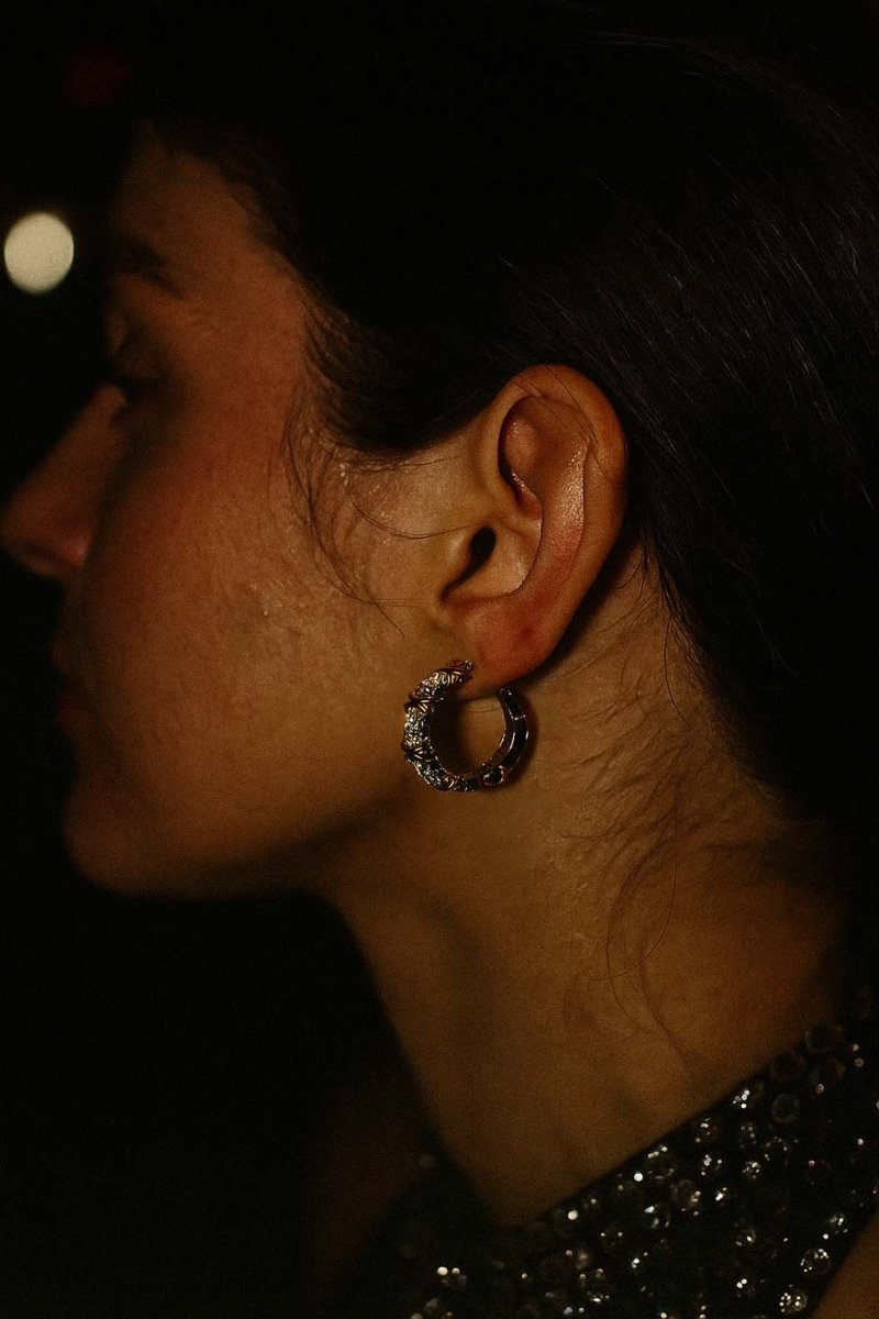 Genève Élégance Luxe - 18k Gold and Silver Plated Earrings - St geran