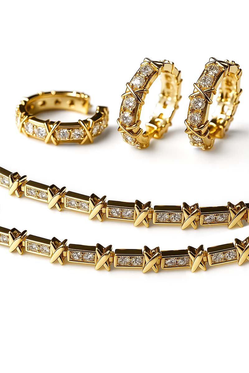 Gold Luzern Radiance 4 - Piece Set - Ring - Bracelet - Earrings - Necklace - St geran