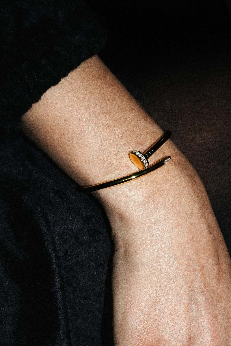 Gold Nail Head Pavé Cuff - St geran