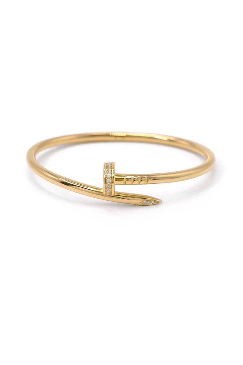 Gold Nail Head Pavé Cuff - St geran