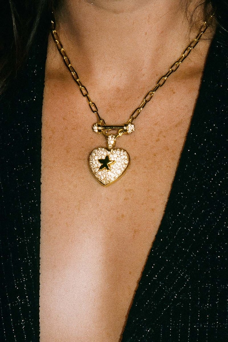 Heart Pendant Star Necklace – Cosmic Heart Necklace - St geran