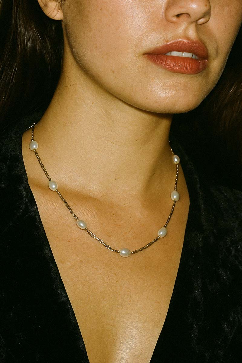 Lumière de Natural Perle Silver Necklace - St geran