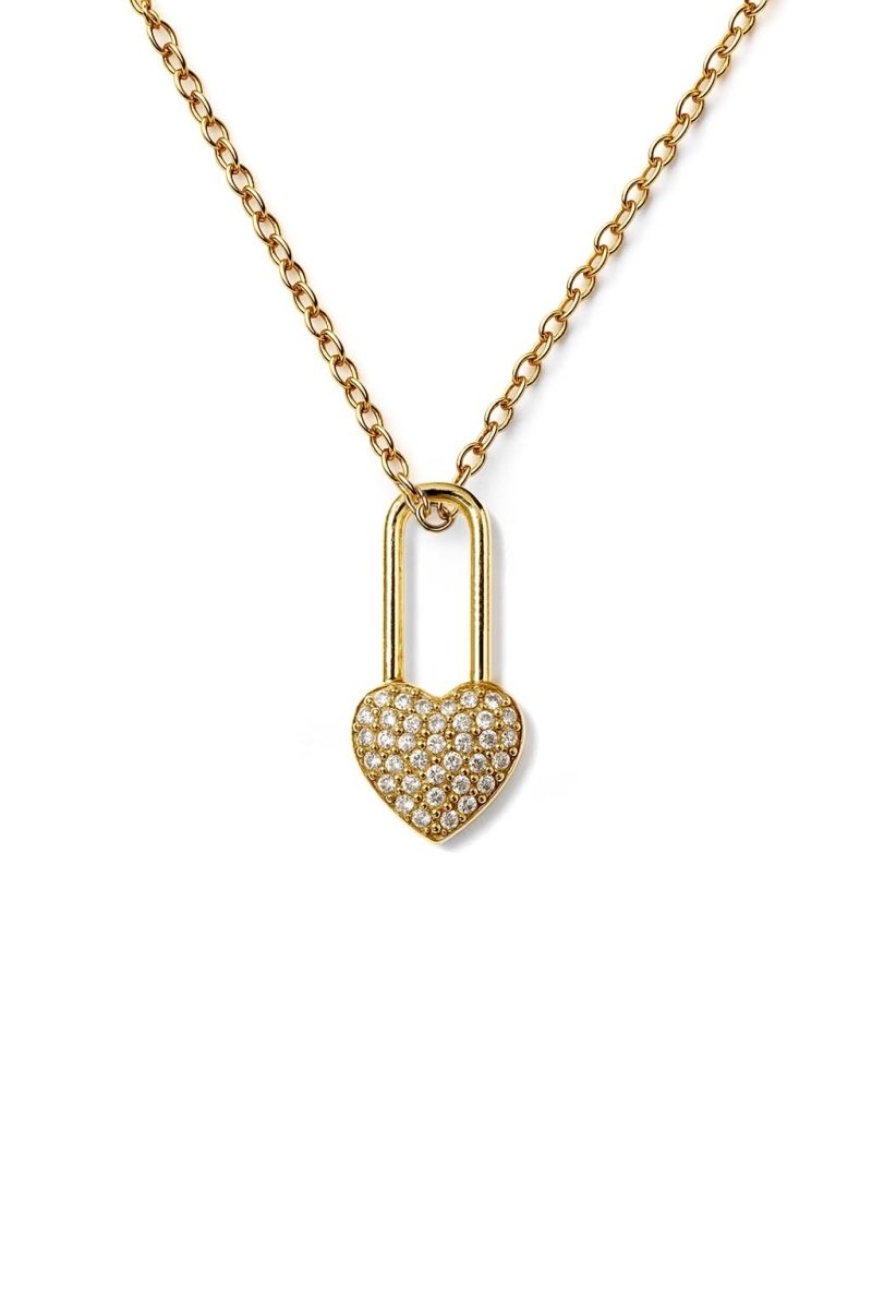 Lustrea Lovelock Necklace on thin gold chain - 18k Gold Plated - St geran