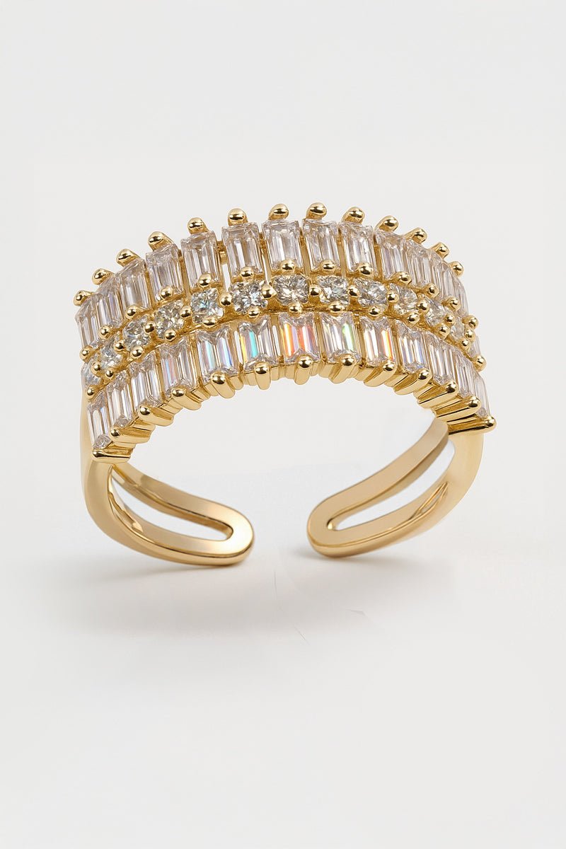 Montrond Éclat Radial Cuff Ring - Champagne Gold - St geran