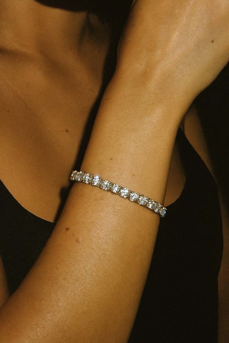 Neuchâtel Tennis Bracelet - Silver Plated CZ Grace in Every Glimmer - St geran