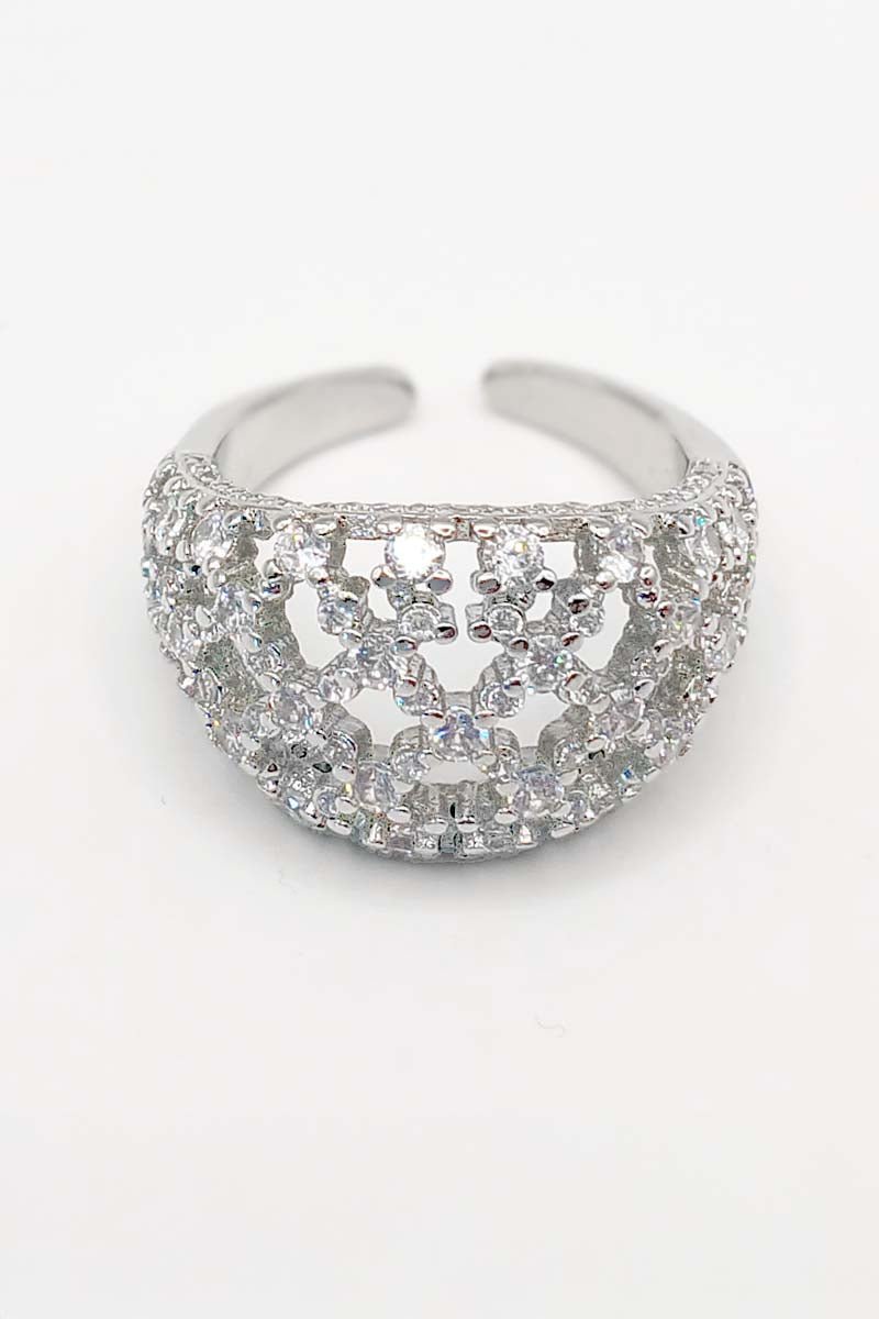 Oval Mesh Silver Ring – Celestia Cage Ring - St geran