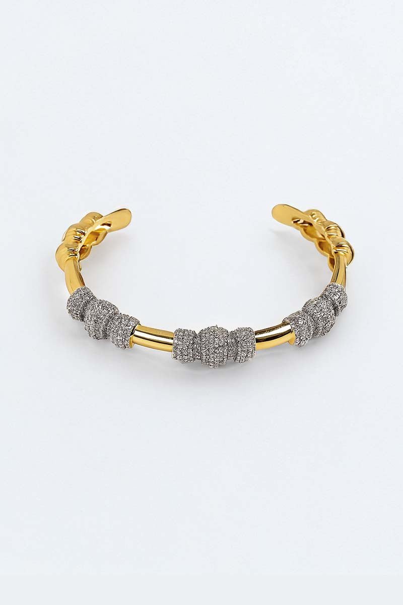 Pavé Beaded Bangle – Luna Orbit Bracelet - St geran