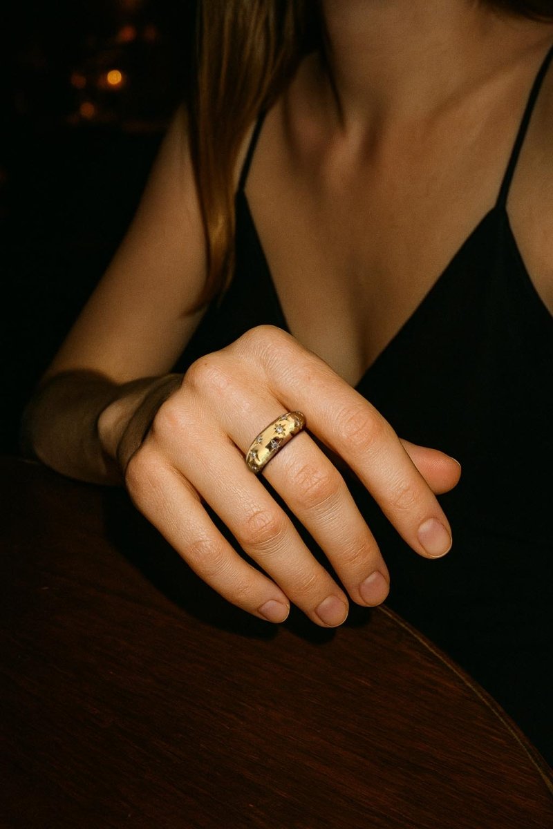 Quinque Stella Nova Gold Cuff Ring - St geran