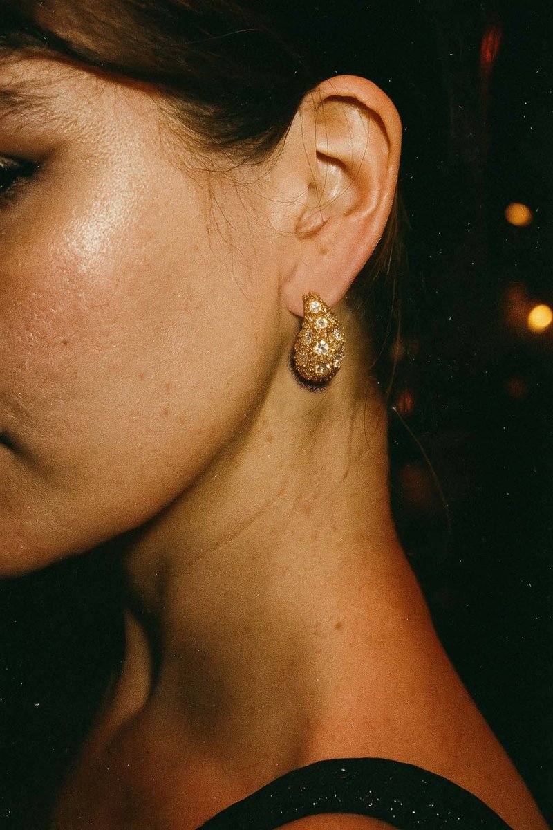 Raindrop Cluster Studs – Gold - St geran