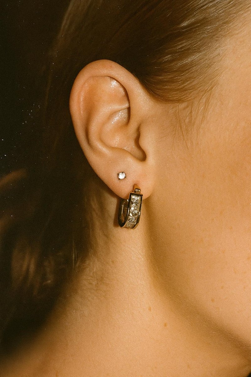 Rayelle Deco Curve Hoops - Gold Earrings - St geran
