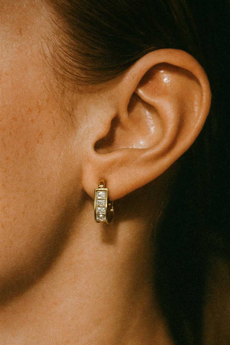 Rayelle Deco Curve Hoops - Gold Earrings - St geran