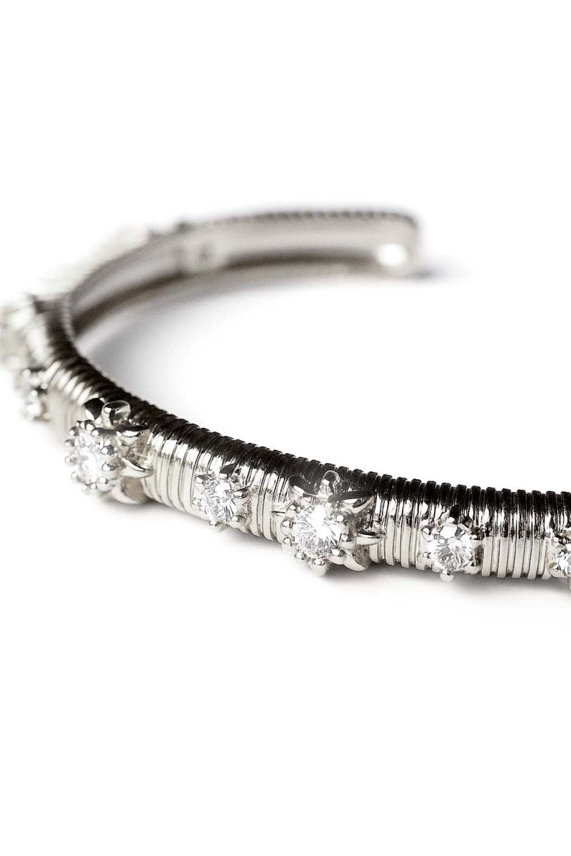 Regal Coil Bangle - Silver Plated - St geran