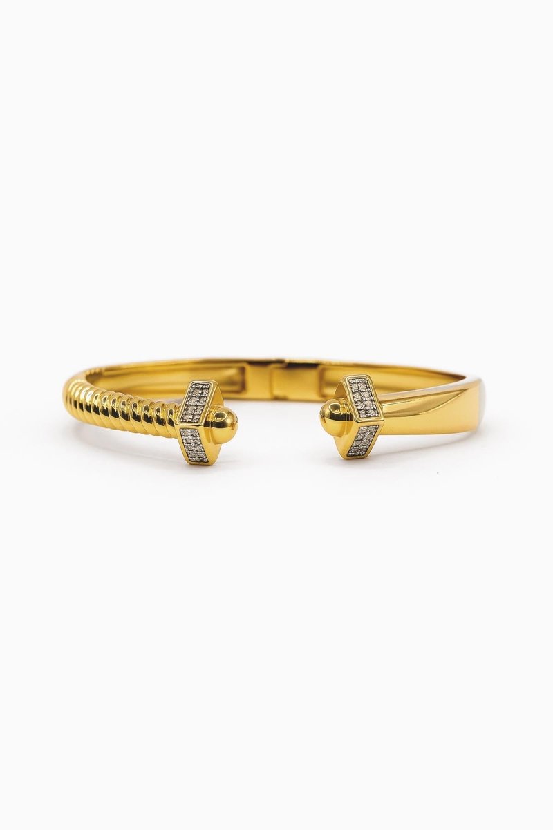 Ridged Gold Cuff - St geran