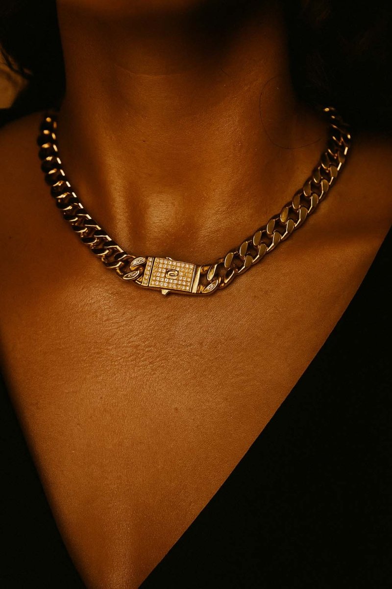 Savoy Collar Length Gold Chain Necklace - St geran