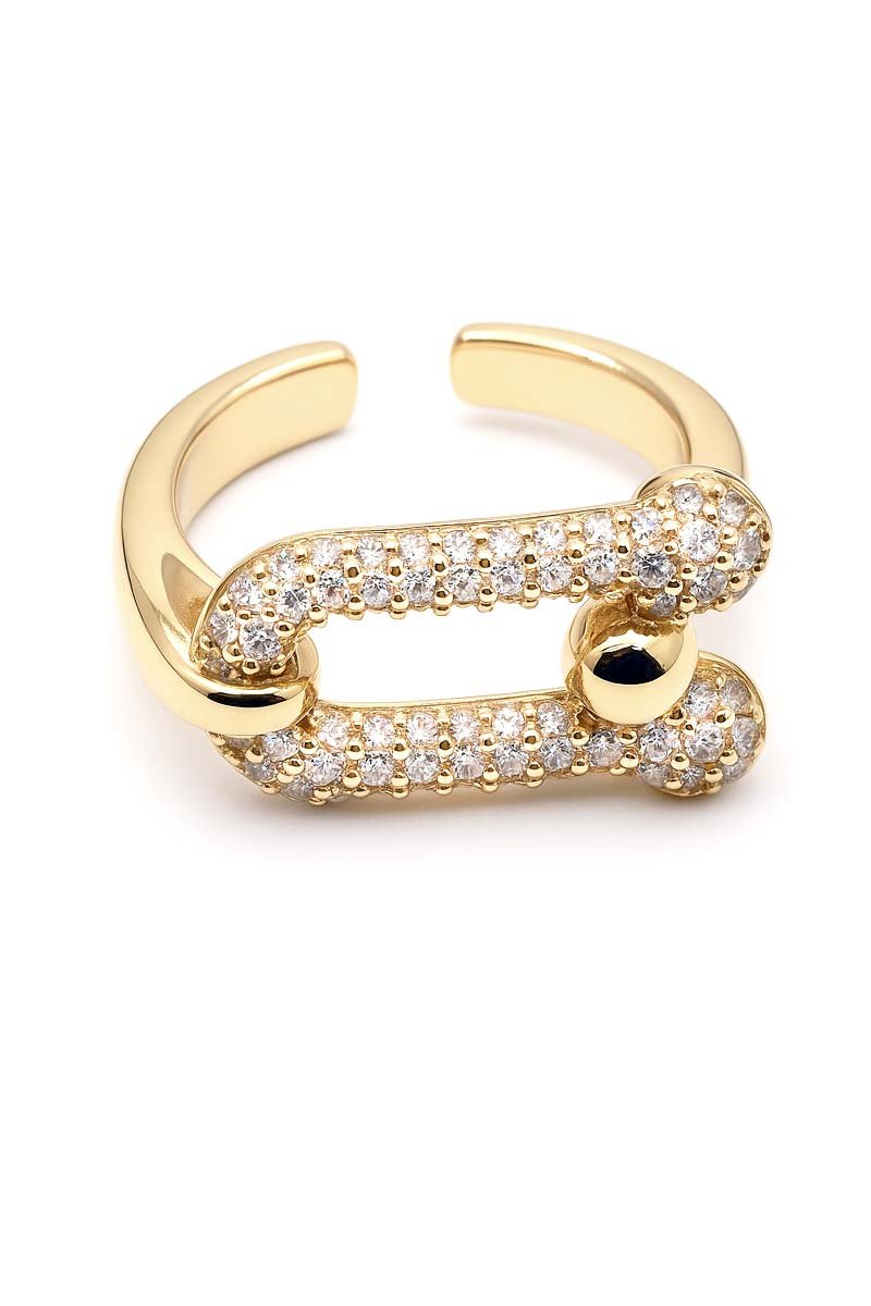 Signature Clasp Gold Ring | 18k Gold Plated - St geran