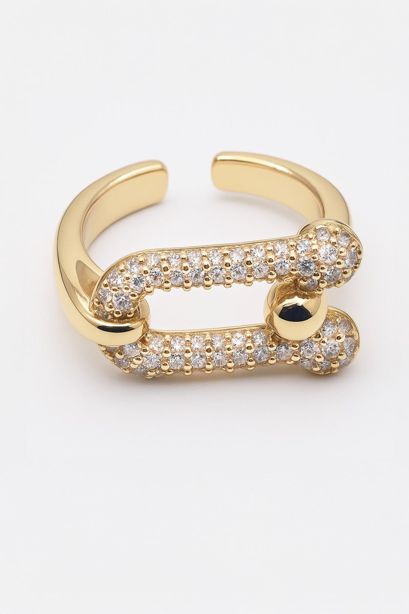 Signature Clasp Gold Ring | 18k Gold Plated - St geran