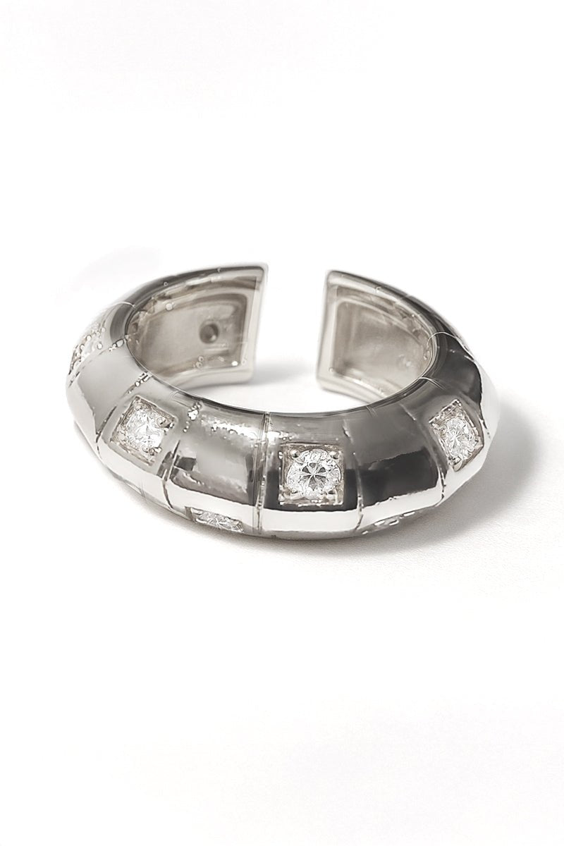 Silver Grid Dome Ring – Ophelia Grid Band - St geran
