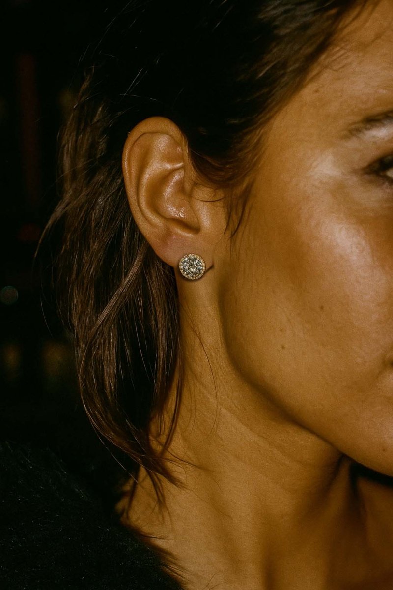 Sol Halo Studs – Gold - St geran