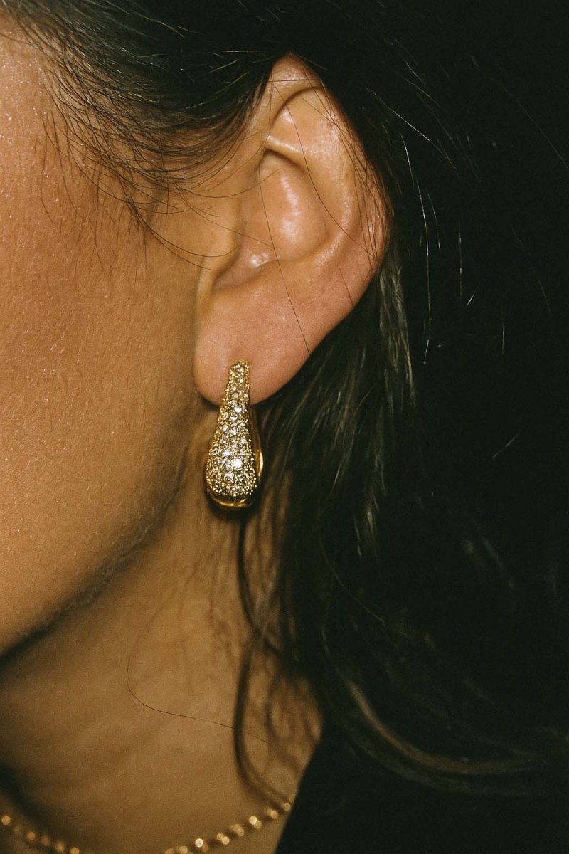 Sophia DomeTeardrop Gleam Gold Earrings - St geran
