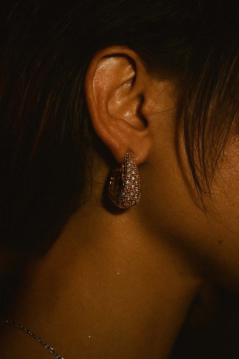 Sophia DomeTeardrop Gleam Gold Earrings - St geran