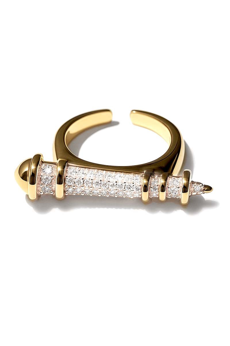 Tapered Horn Ring | 18k Gold Plated - St geran