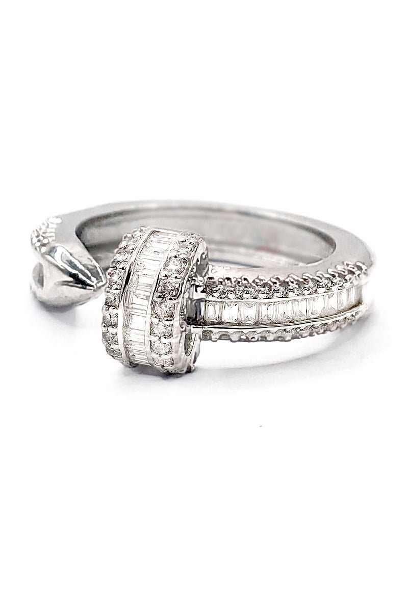 Twisted Silver Nail Ring | Lueur Parisienne Deco - St geran