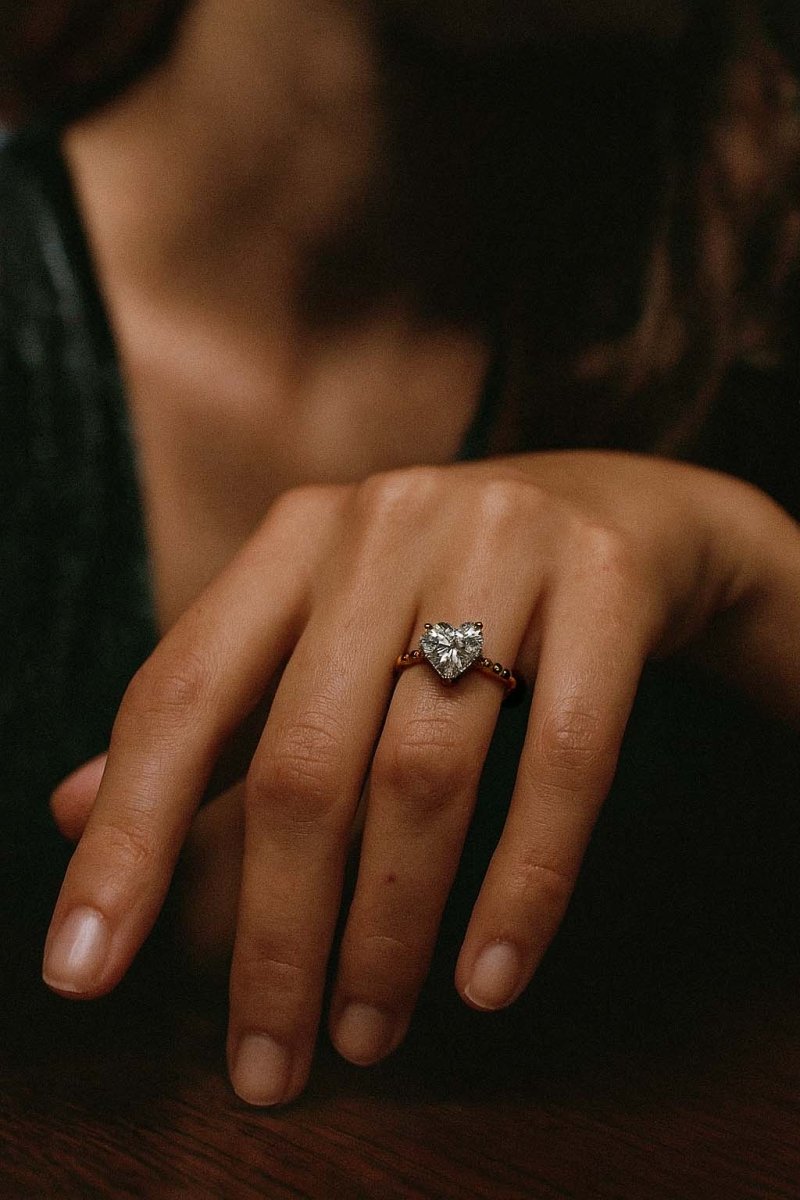 Valare Clem Golden Heart Ring - St geran