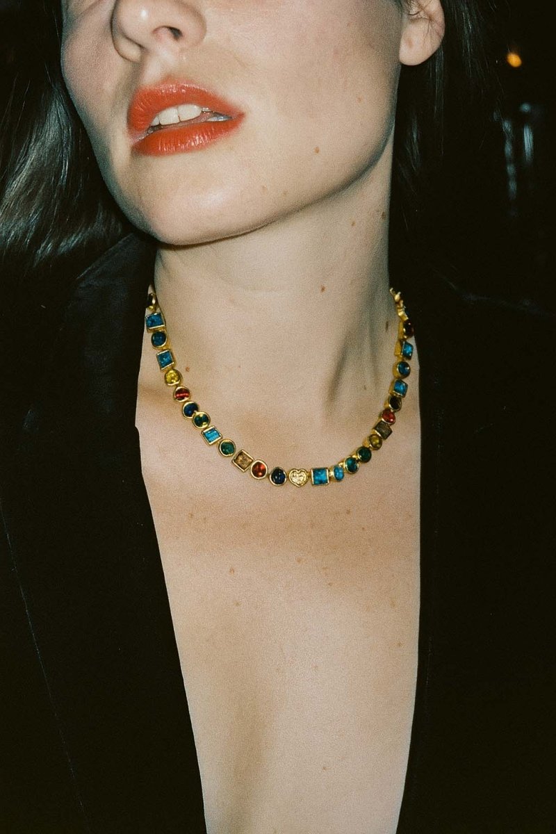 Vivra Spectrum Gem Gold Necklace - St geran