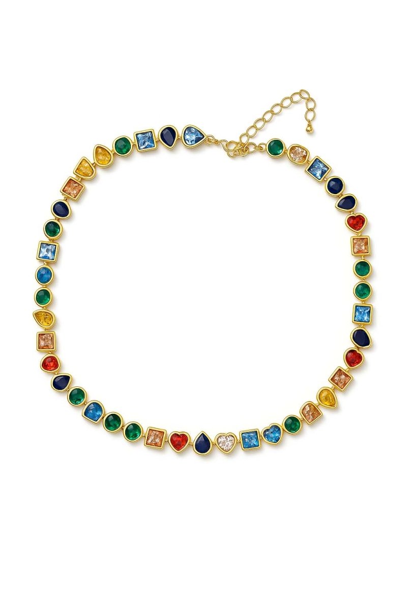 Vivra Spectrum Gem Gold Necklace - St geran