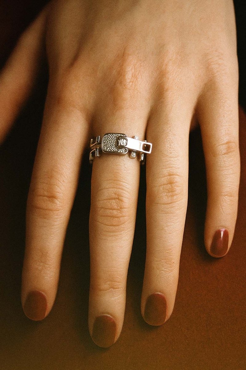 Zipper Zirconia Silver Ring – Zetta Zip Ring - St geran