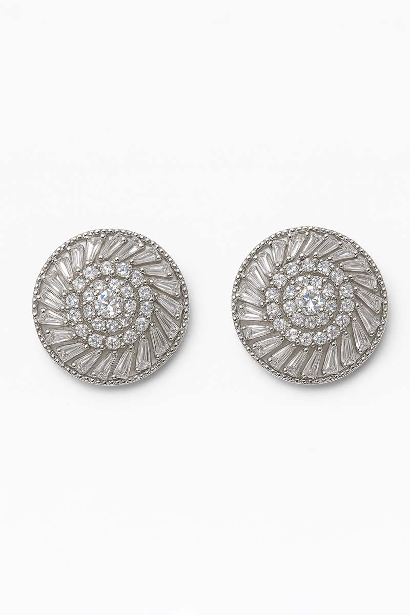 Celestial Swirl Studs – Silver