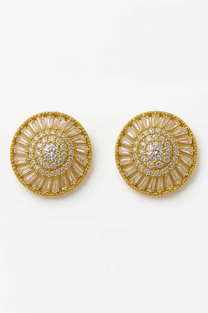 Celestial Swirl Studs – Gold