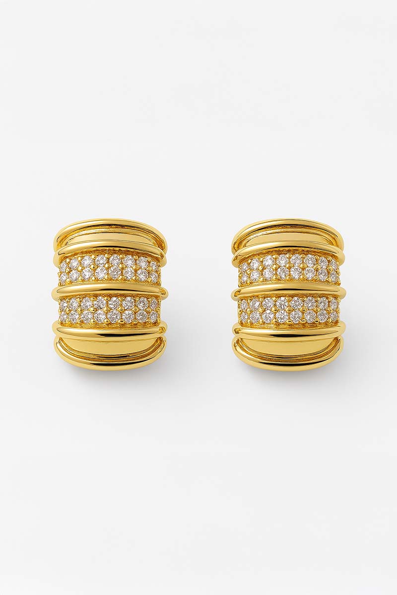 Monaco Groove Hoops – Gold
