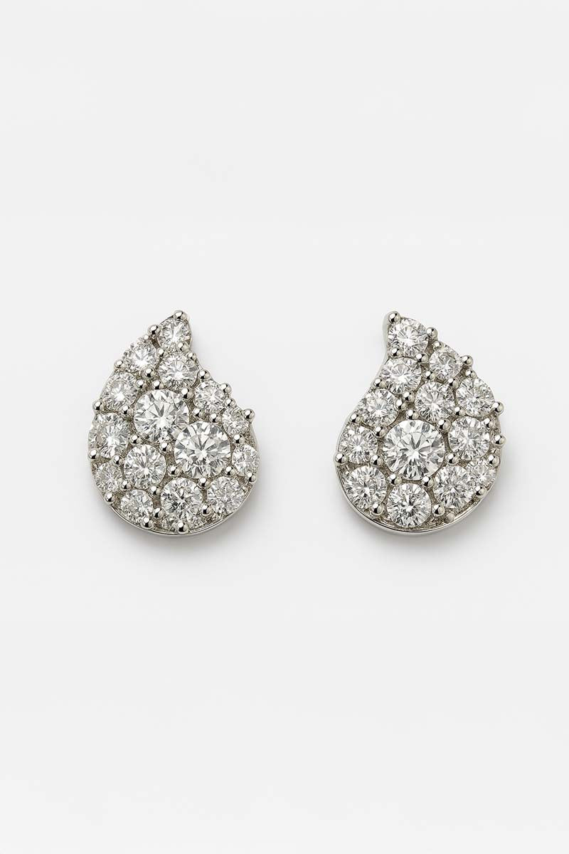 Raindrop Cluster Studs – Silver