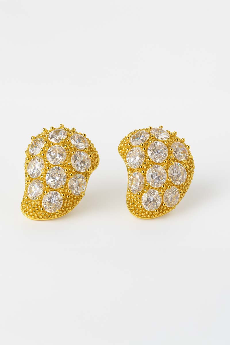Raindrop Cluster Studs – Gold